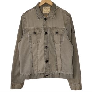 True Religion Jimmy Military Green Y2K Button Down Long Sleeve Jacket Size M